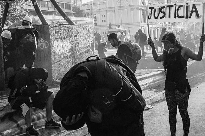 Straßenproteste in Chile 2021